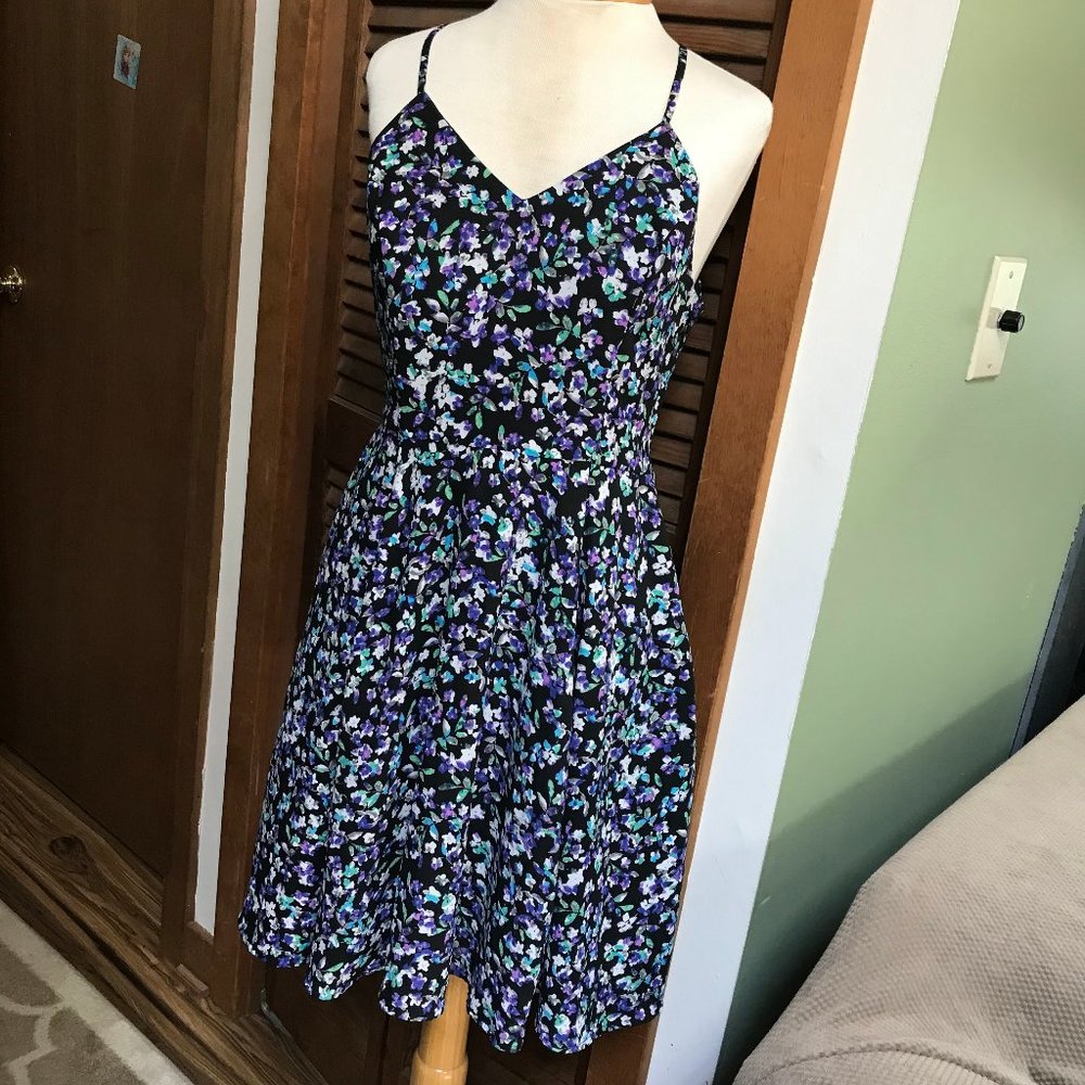 Express Spagetti Strap Fit and Flare Summer Party Dress